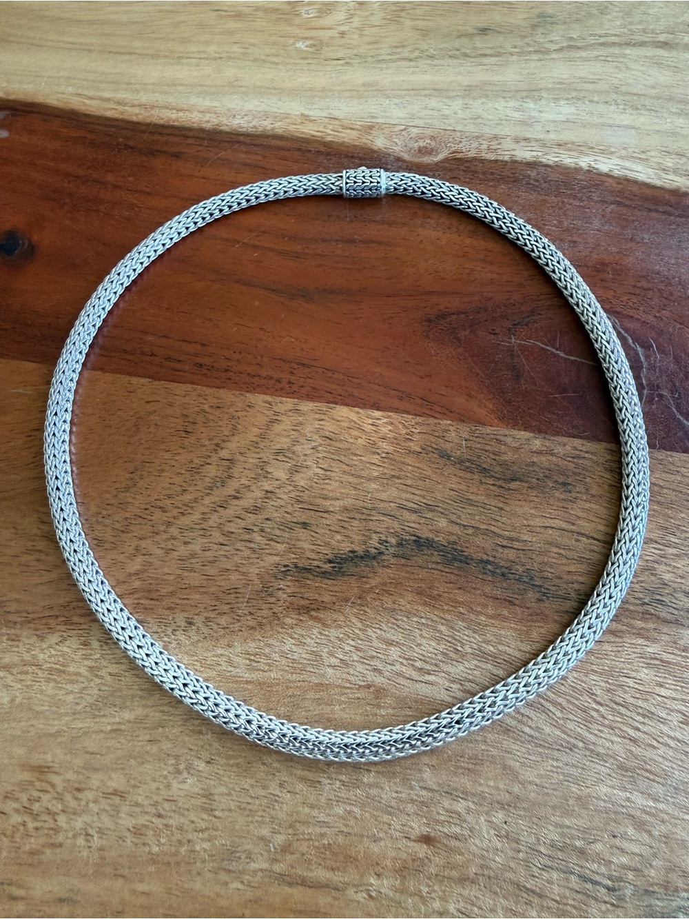 Bali-style 925 Silver Woven Wheat (Tulang Naga -dragon bone) Necklace 18.25” 56g